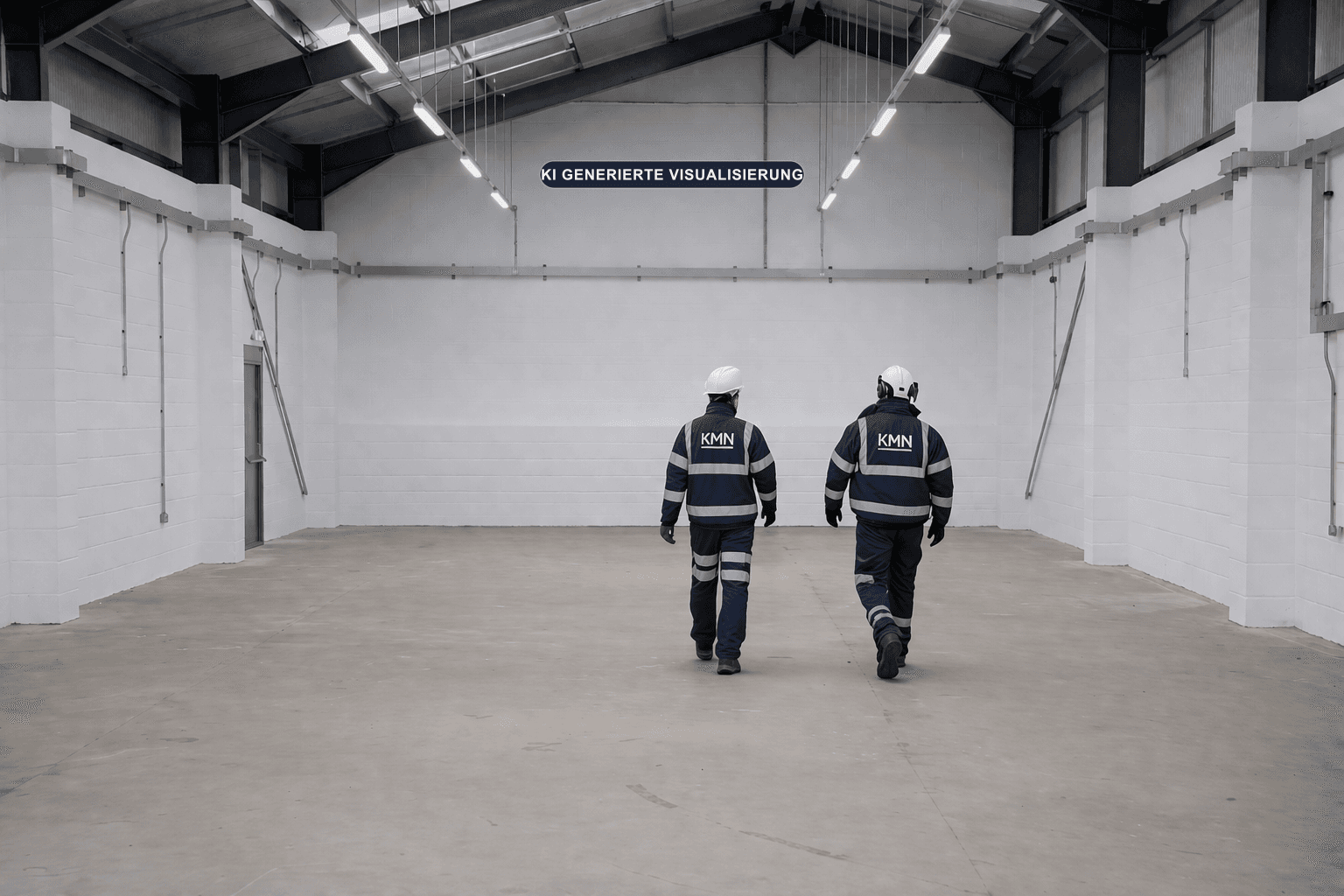 Elektrotechnik-Projekt an einer Industriehalle