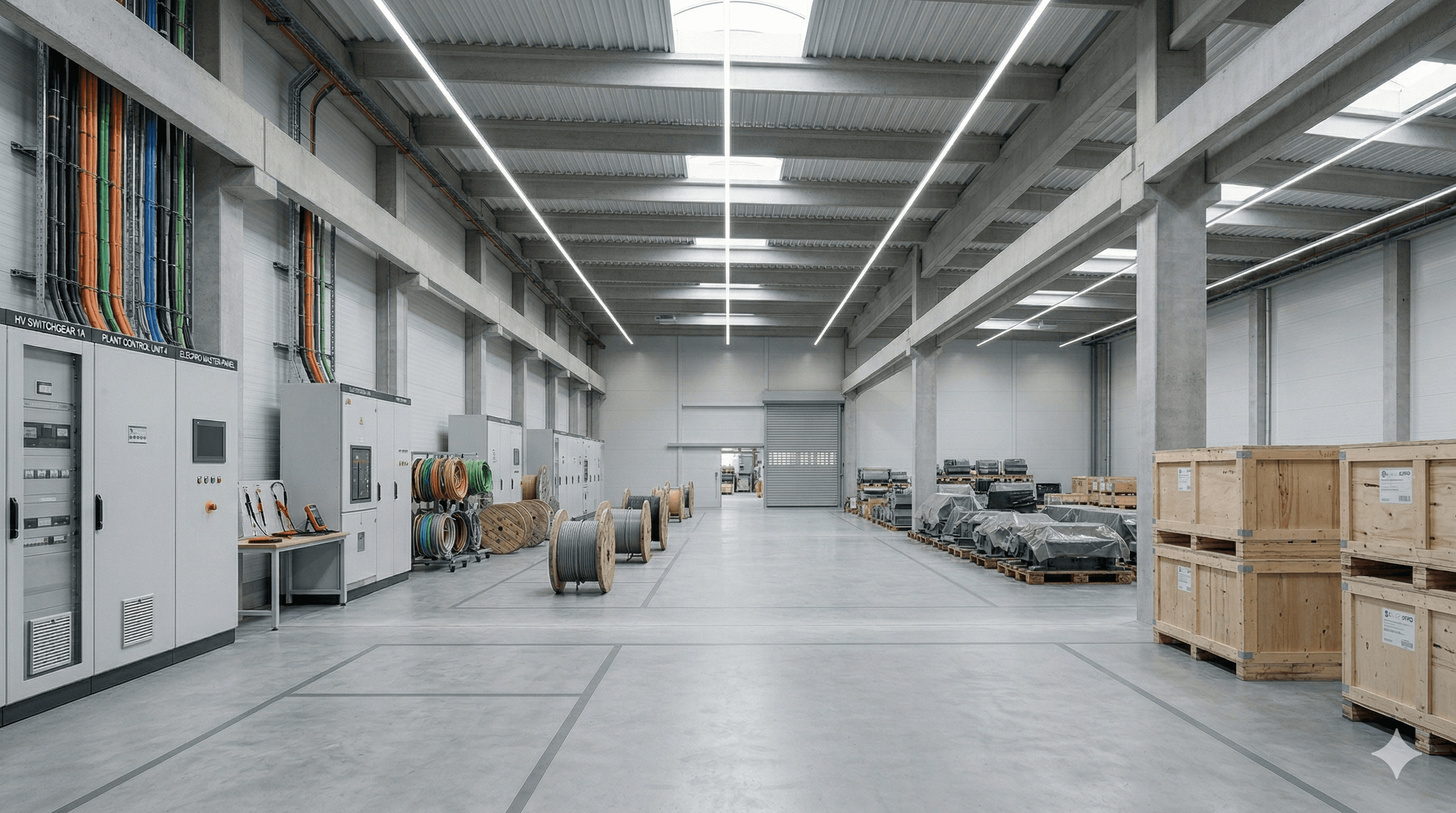 Elektrotechnik-Leistungsbild von KMN im industriellen Projektumfeld