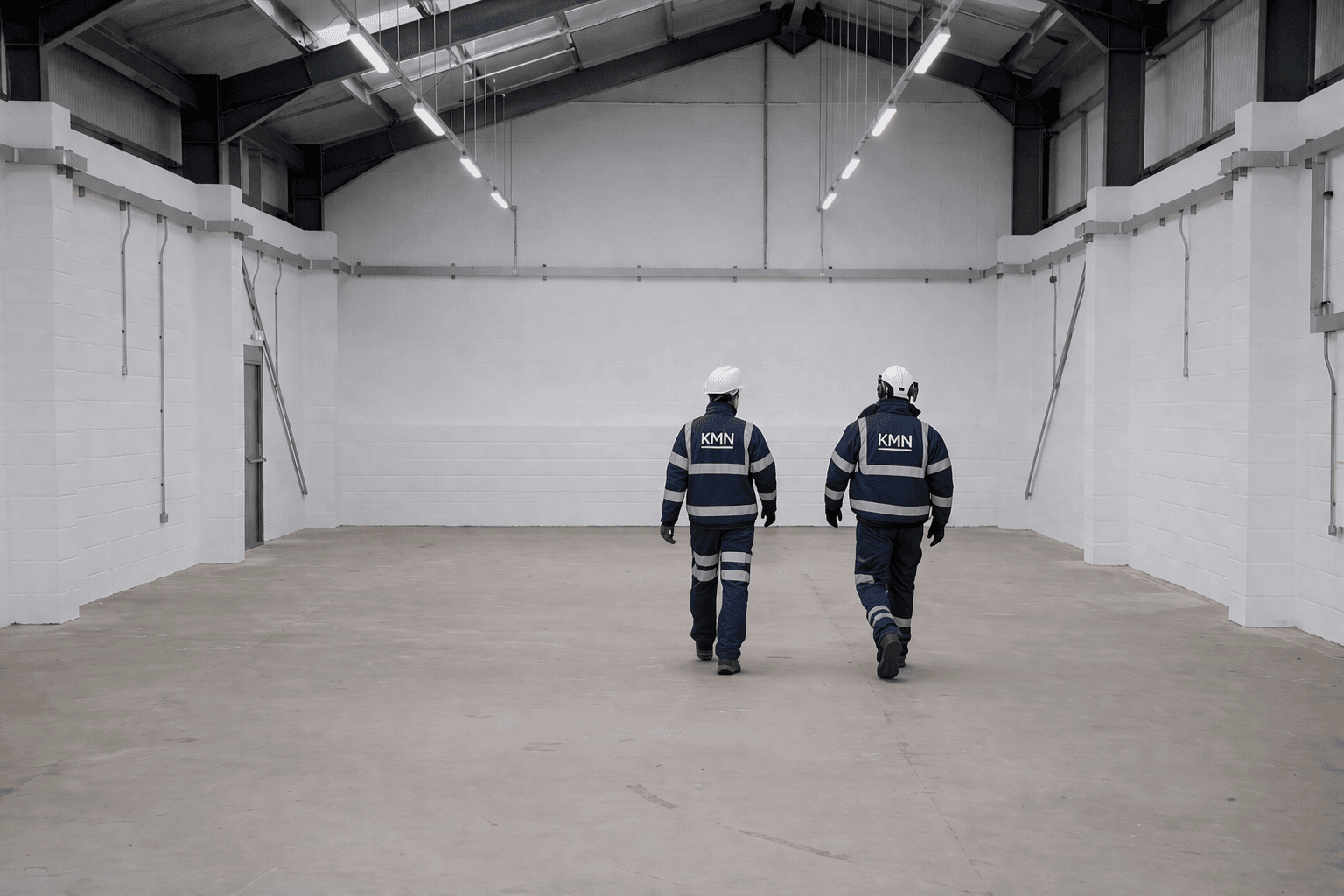 Elektrotechnik-Projekt an einer Industriehalle