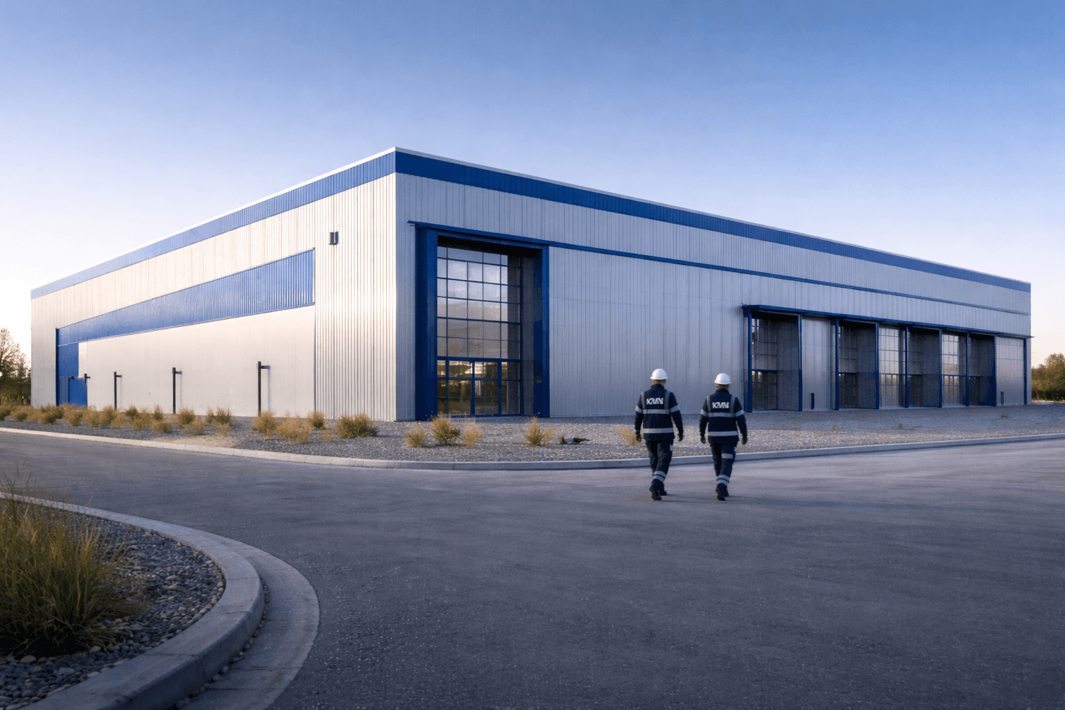 Sicherheitstechnik-Team bei einer Objektbegehung